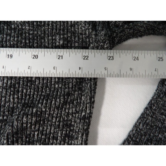 J. Crew Large Mock Turtle Neck Sweater Supersoft Black Marl Viscose Poly Comfy - Picture 8 of 9